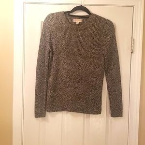 Michael Kors XL Ash Melange Ridded Crewneck Sweater.